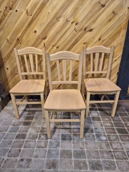 36x Krzesło drewniane jasne  solidne | Bistro | Cafe | Gastro | Dom