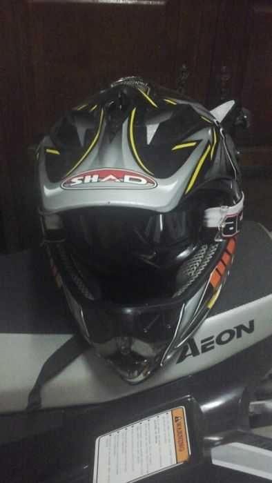 Capacete shad, casaco moto motocross