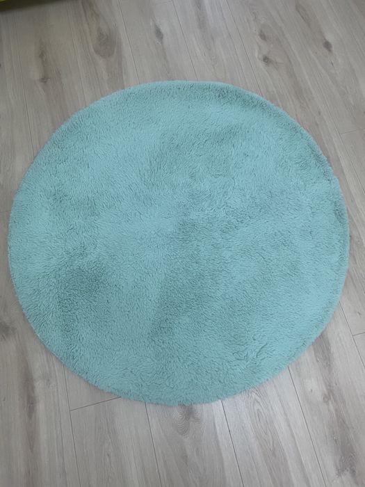 Okrągły dywan kolor turkusowy 100 cm Leroy Merlin