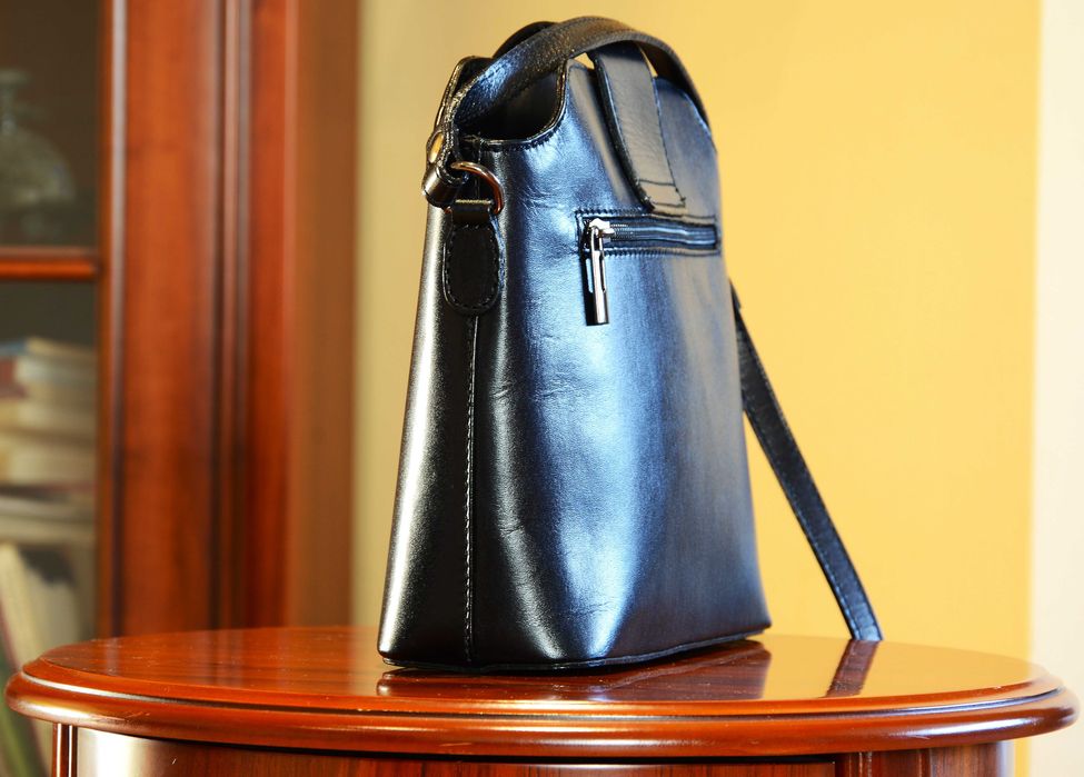 Piękna Stylowa Damska Torebka Skórzana BORSE IN PELLE Super Wykonanie