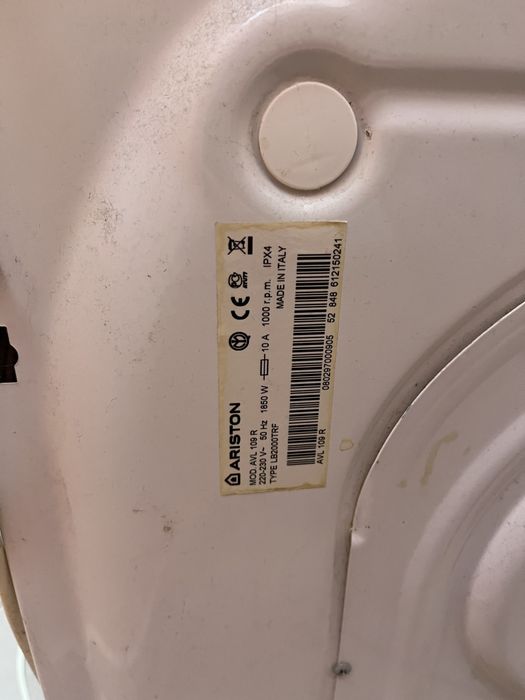 Запчастини для стиральной машини Ariston AVL 109 R