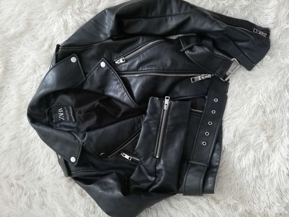 ramoneska Zara xs s 34 36 czarna ramoneska biker Zara xs s 36