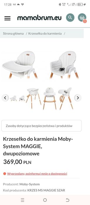 Krzesełko do karmienia