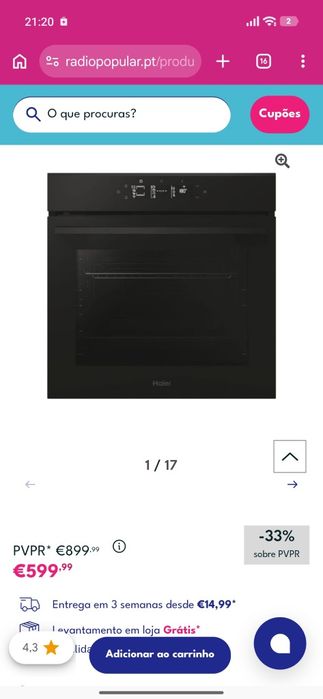 Forno Elétrico Haier (NOVO)