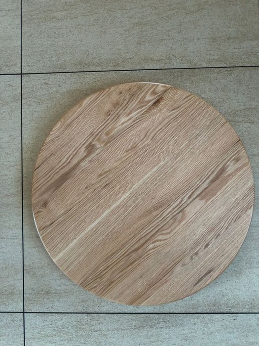 Blat dębowy okrągły na stolik kawowy