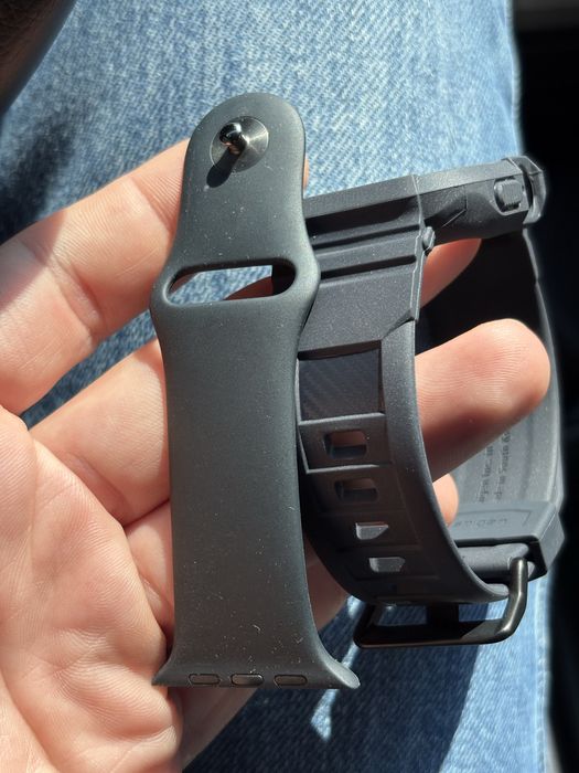 Чохол-ремінець Spigen Rugged Armor Pro Apple Watch 44/45mm Charcoal Grey (ACS00819)
