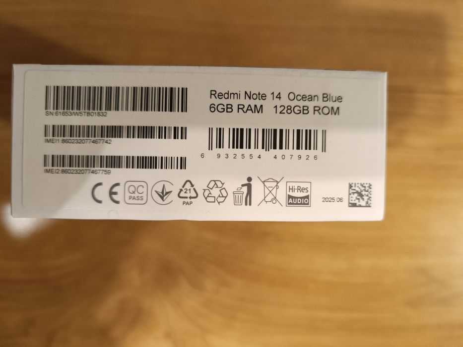 Redmi note 14 ocean  blue niebieski