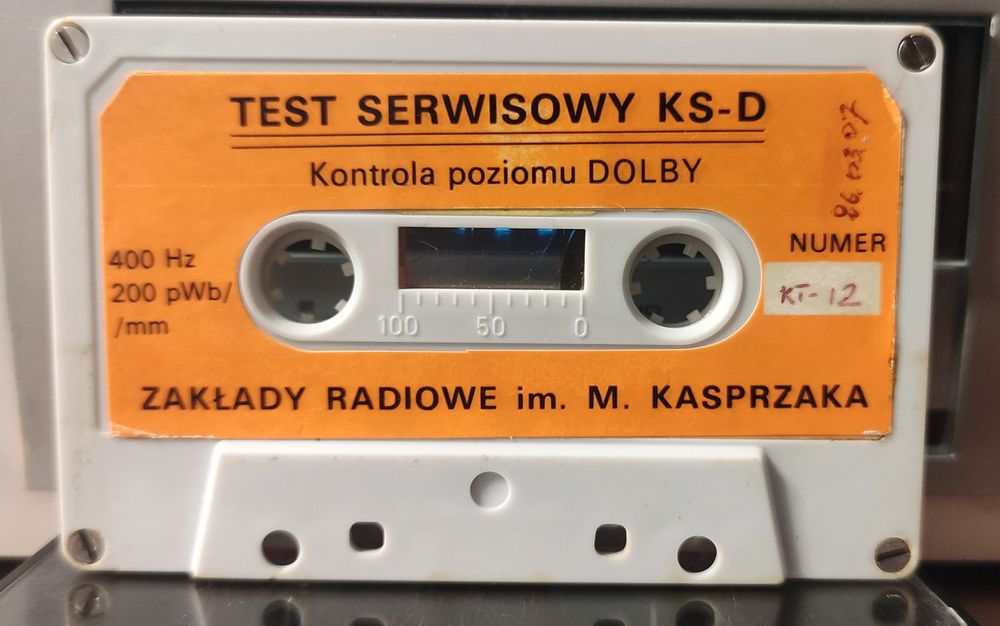 Kaseta serwisowa Unitra ZRK KS-D test Dolby