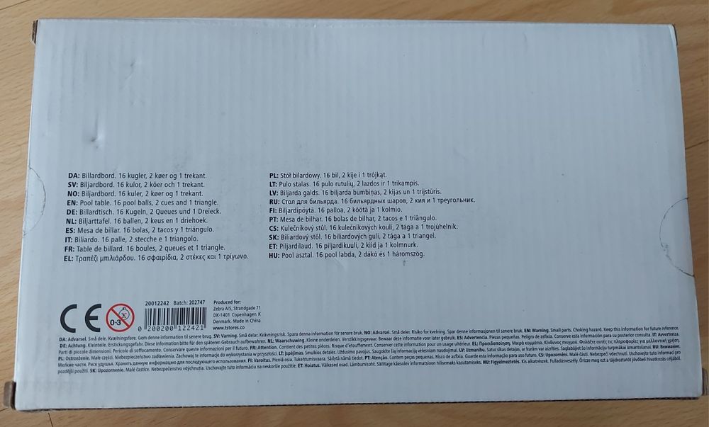 Brinquedo - Bilhar Tiger