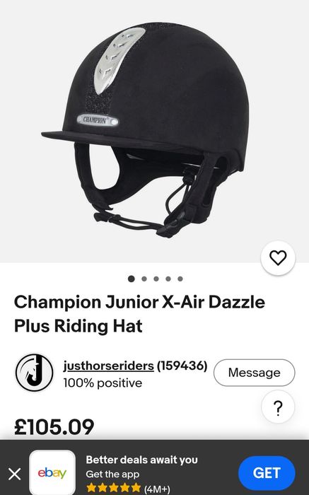 Шлем для верховой езды марки Champion, модель Junior X-Air Plus.