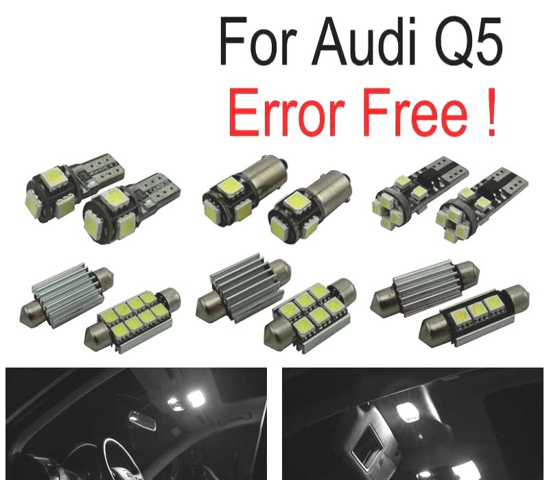 KIT COMPLETO DE 23 LÂMPADAS LED INTERIOR AUDI Q5 2009-2016