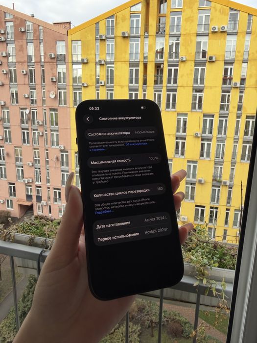 Идеал 100% Аккум iPhone 15 Black 128Gb Neverlock айфон