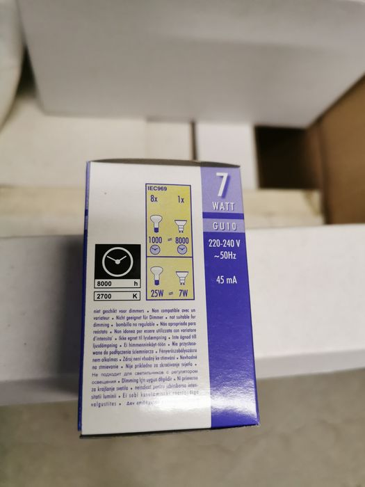5 Lâmpada GU10  7 watts