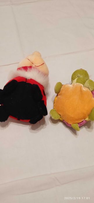 Милые божья коровка и черепаха