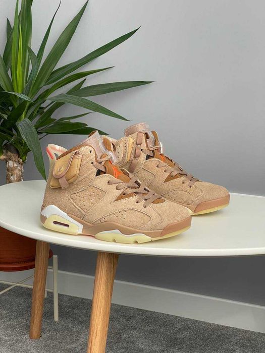 Кросівки Nike Air Jordan 6 Retro Travis Scott British Khaki premium