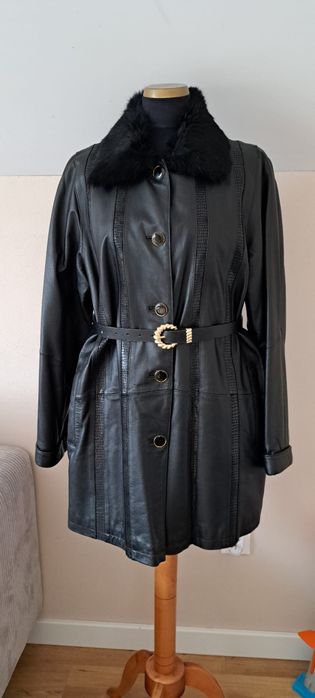 Nowy skórzany płaszcz L\xL must have skóra naturalna