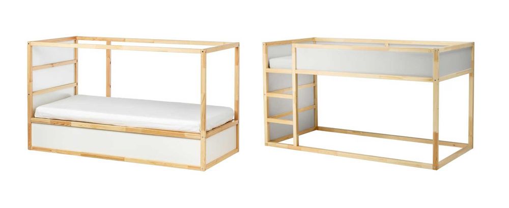 Łóżko Ikea Kura plus dwa materace plus lampka