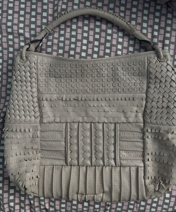 Cromia Leather Boho Shoulder Bag with Fringe
