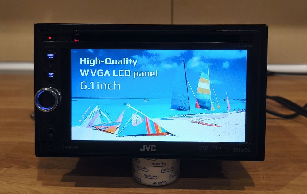 Radio 2 din JVC KW-AV60BT USB Bluetooth aux DVD kamera cofania Miroor