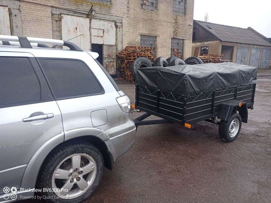 Легковой усиленный прицеп 2300*1300*500 зелёный, усиленное дышло!