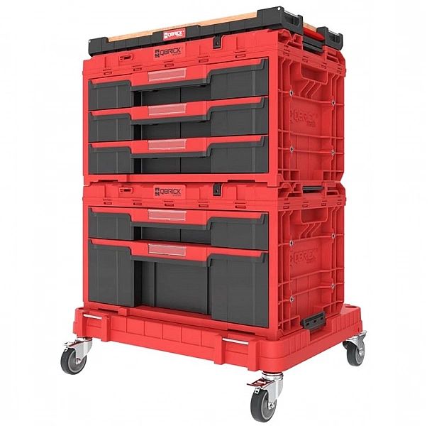 Mobilne Skrzynie Narzędziowe Z Szufladami Qbrick One Workshop Drawers