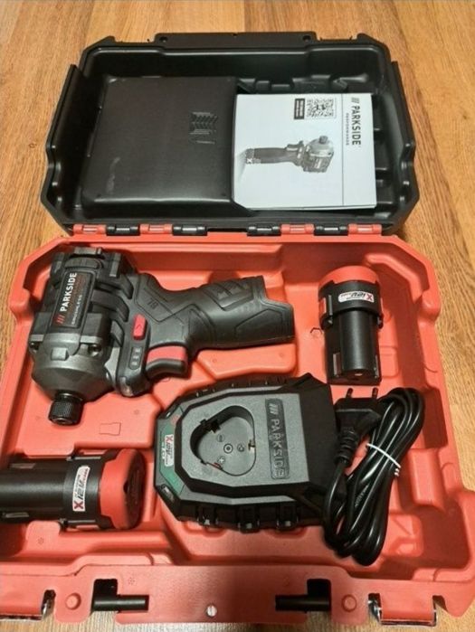 Zakretarka udarowa parkside performance 12v z 2x aku I ładowarką