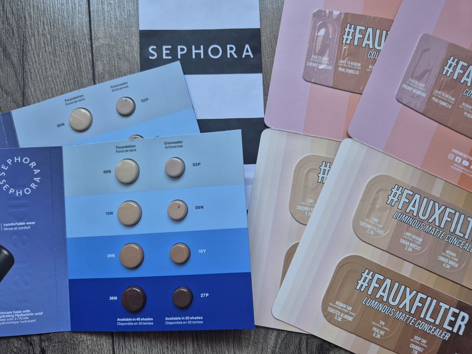 4 próbniki! Podkłady i korektory! Nowe! Tanio! HUDA BEAUTY i SEPHORA Na wyjazdy!