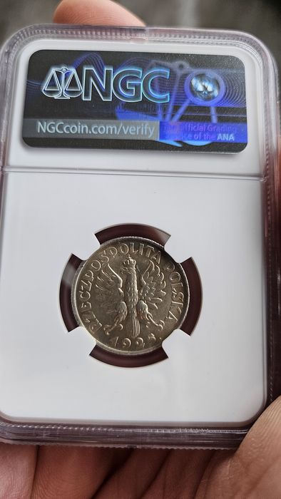 1 ZŁ POLSKA 1925 - żniwiarka mennicza  NGC MS63