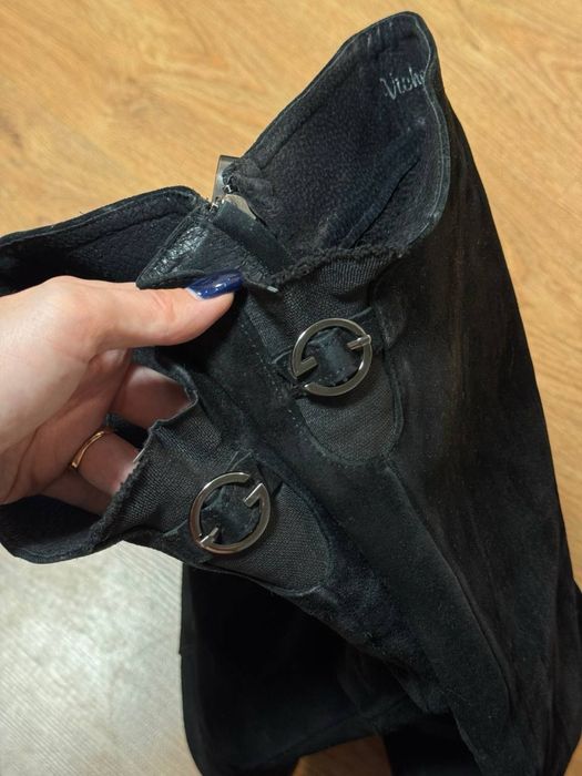 Зимові шкіряні сапожки 40 розмір