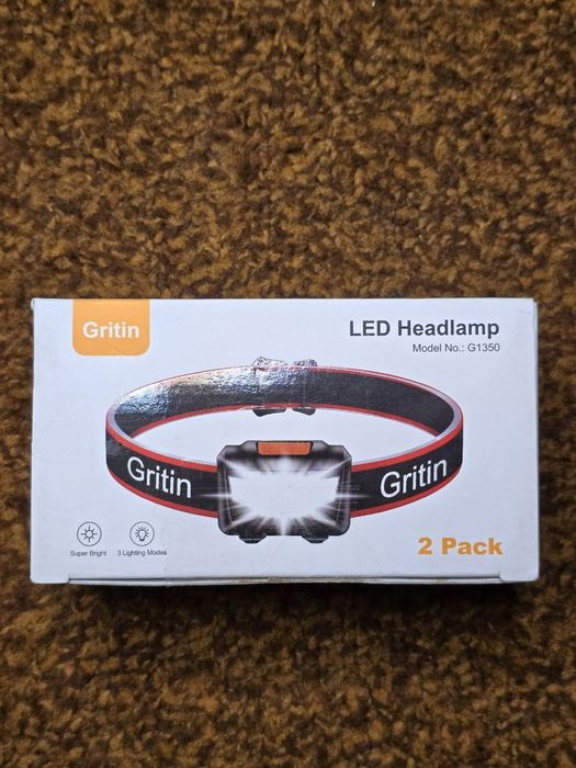 Налобний LED-ліхтар Gritin G1350 — комплект 2 шт.
