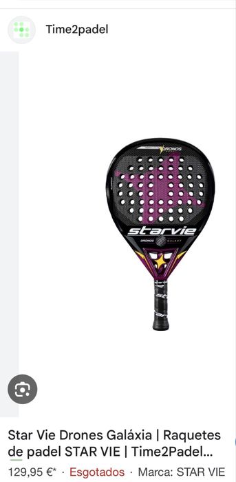 PACK RAQUETE + MOCHILA Starvie Galaxy Dronos / para Padel - COMO NOVA