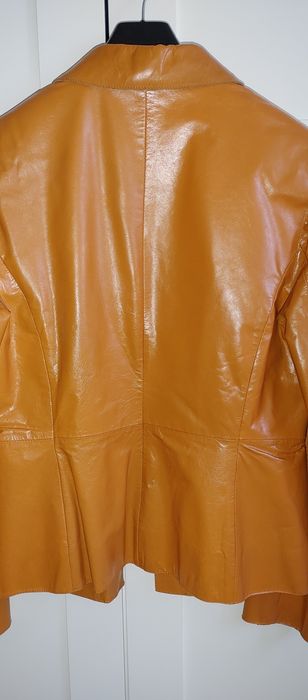 Skórzana kurtka ruda r.36