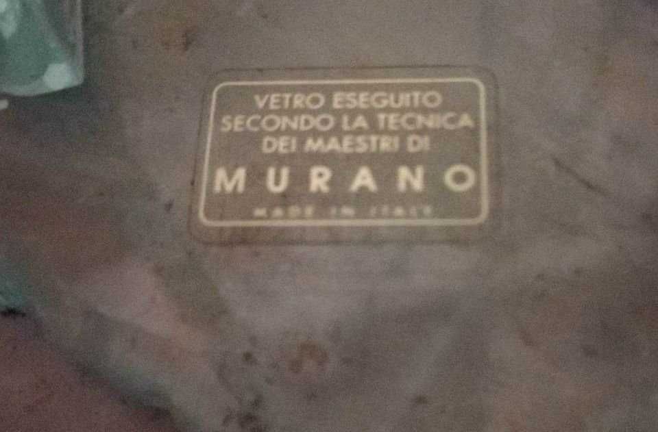 Relógio de mesa em vidro Murano, Itália 1960s