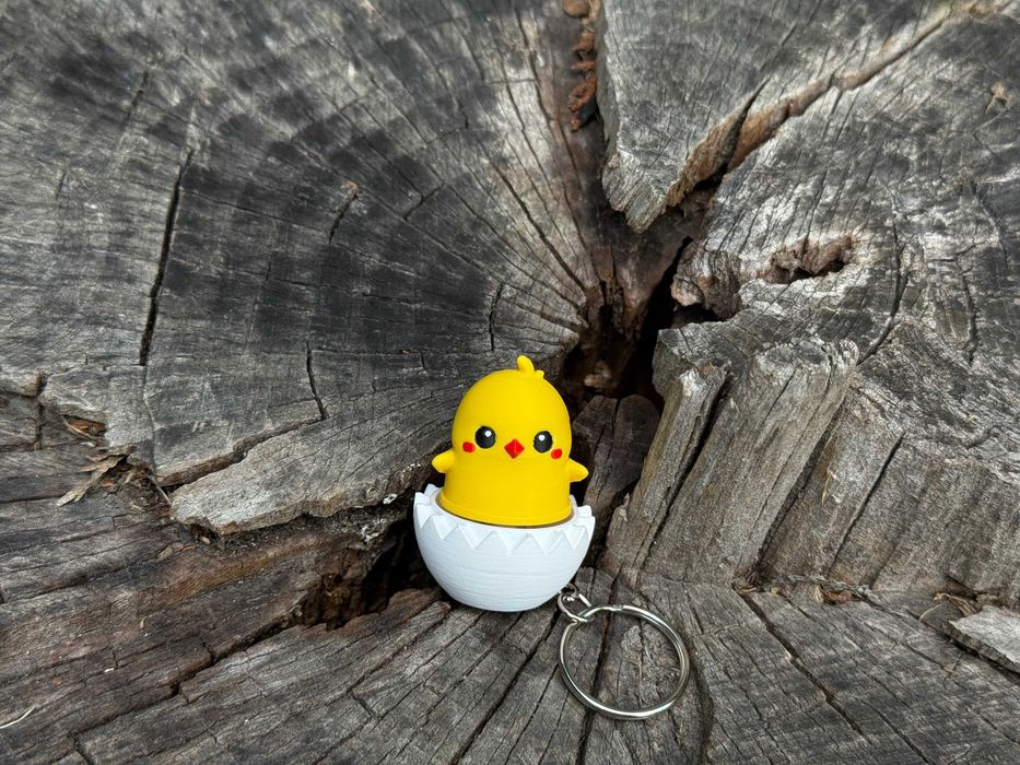 Kurczaczek w Jajku kliker 3D 3w1 – figurka, brelok i clicker antystresowy, gadżet