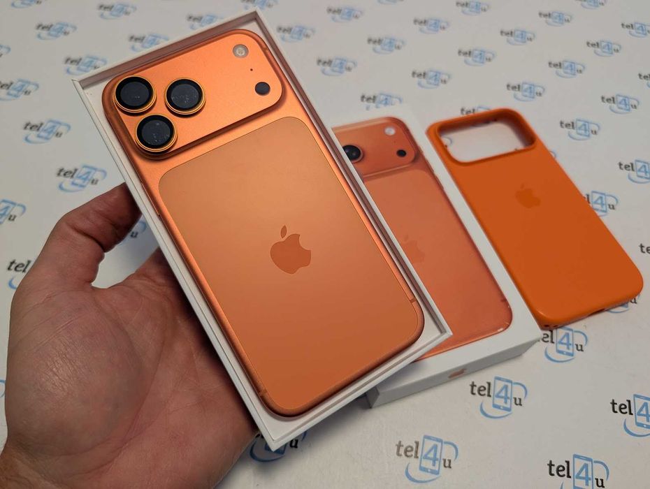 Tel4u Piękny iphone 17 Pro Max 512GB orange 100% Gw.Apple+Gratisy Długa35
