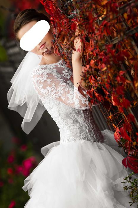 Suknia ślubna tiulowa r. 36