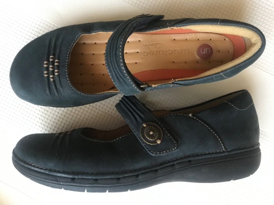 Туфлі Clarks unstructured шкіряні 37,5 р.