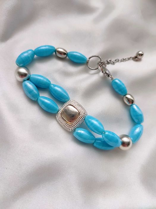 Комплект: Винтажный браслет и серьги,  стекло Murano, Венеция