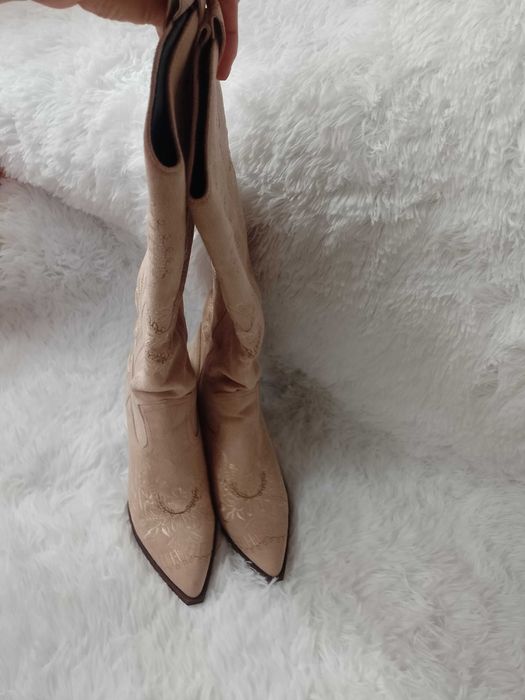 (39/40) Będzie, bogato zdobione haftem Kozaki kowbojki , NOWE