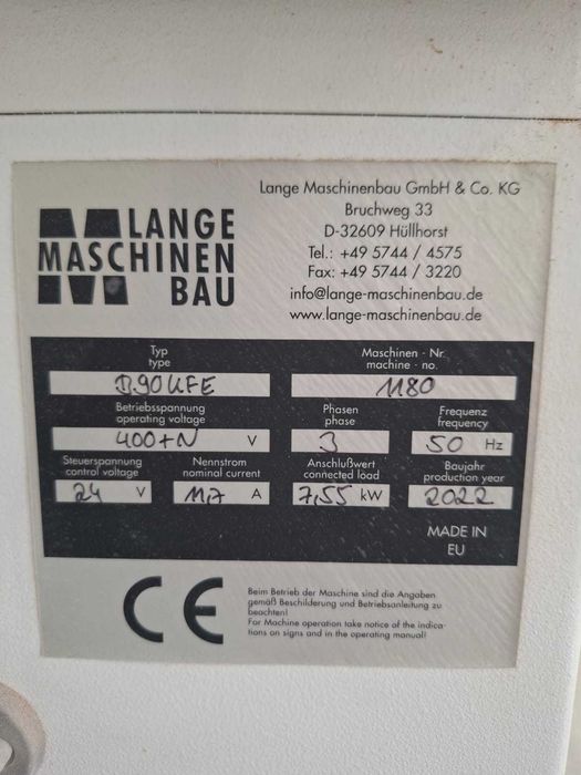 Okleiniarka LANGE B90KFE