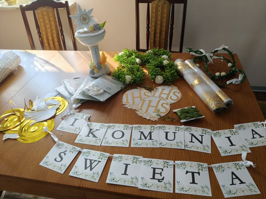 I komunia Święta dekoracje