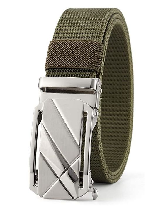 Pasek Męski Automatyczny Nylonowy 3.5cm Zielony
