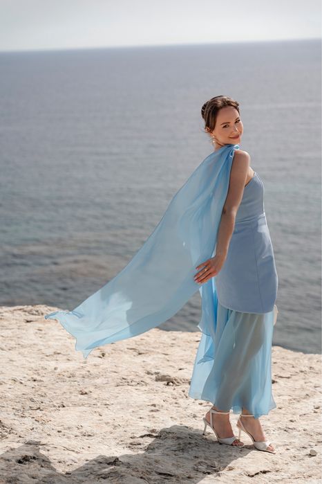 Шикарна блакитна сукня від luxurydressua