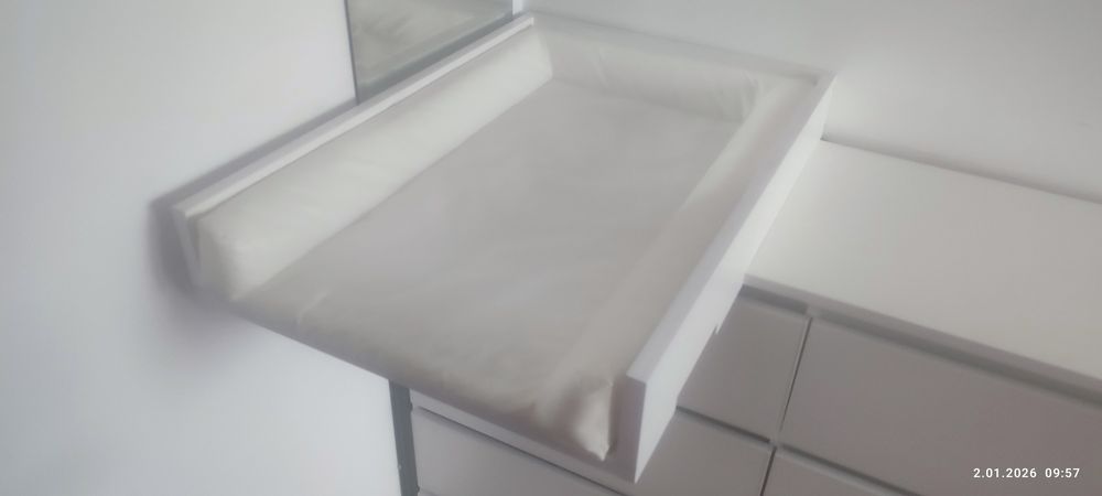 Przewijak biały 72x56 na  komodę + wkład przewijaka