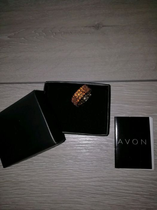 Avon pierścionek Camilla złoty pomarańcz rozmiar 8