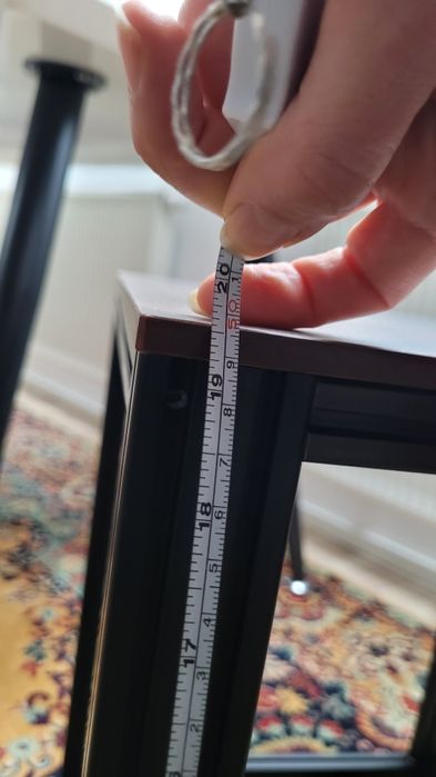 Stolik kawowy loft loftowy metalowy industrial czarny wysoki