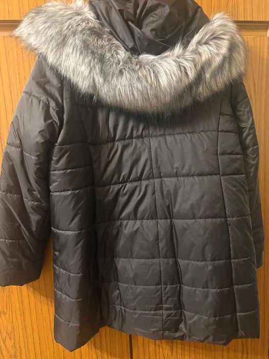 Ciemnogranatowa zimowa kurtka damska