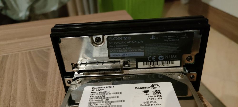 Adaptador de rede e HD PS2