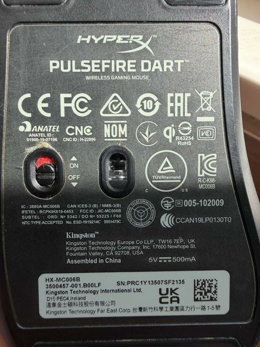 Миша комп'ютерна HyperX PulseFire Dart