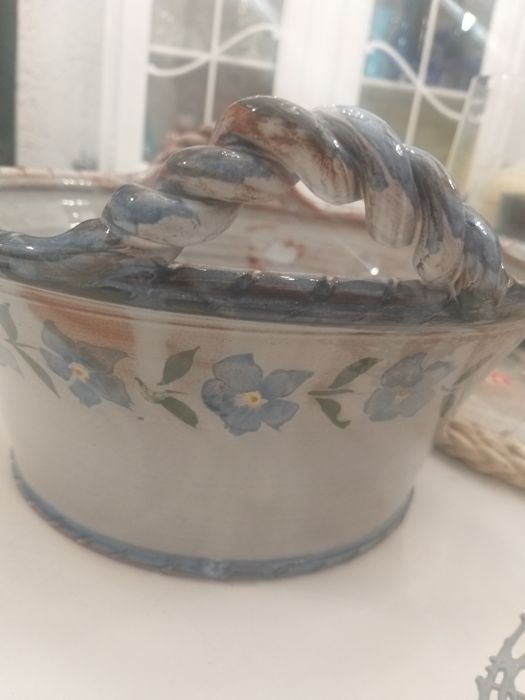Piękna,ceramiczna,ręcznie robiona i malowana waza z sygnaturą